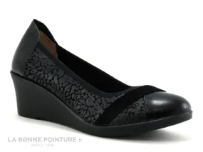 Achat chaussures Inéa Femme Escarpin, vente Inea FADO - Noir verni - Gaufre noir - Escarpin compense