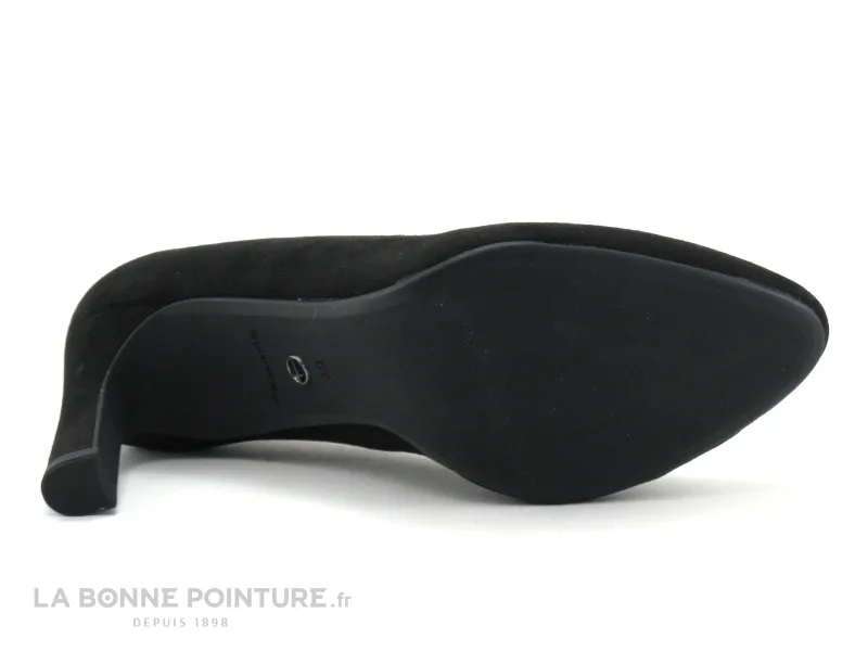Achat chaussures Tamaris Femme Escarpin, vente Tamaris 1-22405-27 Black - Escarpin velours noir - Talon haut