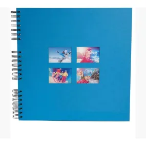 Album photos à spirales 32 x 32 cm - bleu 