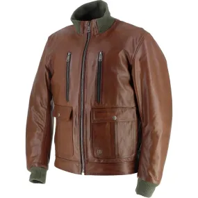 Blouson DOWNTOWN Cuir Rag HELSTONS tan ciré - MAXXESS.FR, Blouson moto textile