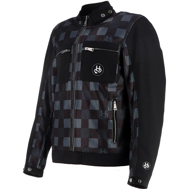 Blouson GENESIS AIR Canvas-Mesh HELSTONS noir/gris - MAXXESS.FR, Blouson moto textile