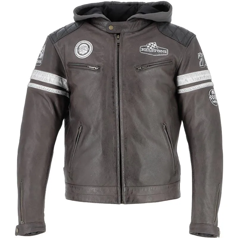 Blouson RIPOSTE HELSTONS marron - MAXXESS.FR, Blouson moto cuir