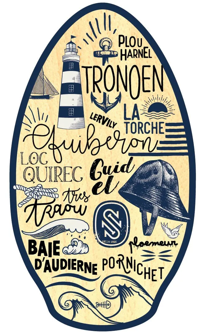 Bretagne Planche De Skim En Bois