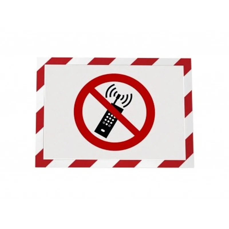 Cadre magnétique pour information de sécurité - 2 cadres A4 - rouge et blanc