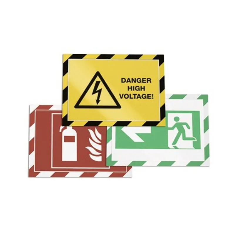 Cadre magnétique pour information de sécurité - 2 cadres A4 - rouge et blanc