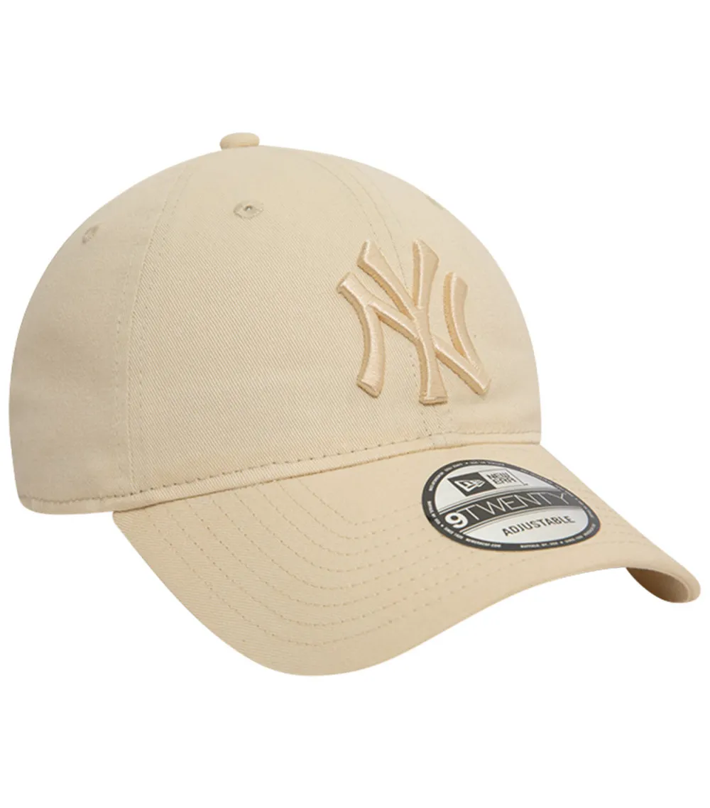 Casquette coupe strapback New Era en coton beige avec broderies ton sur ton