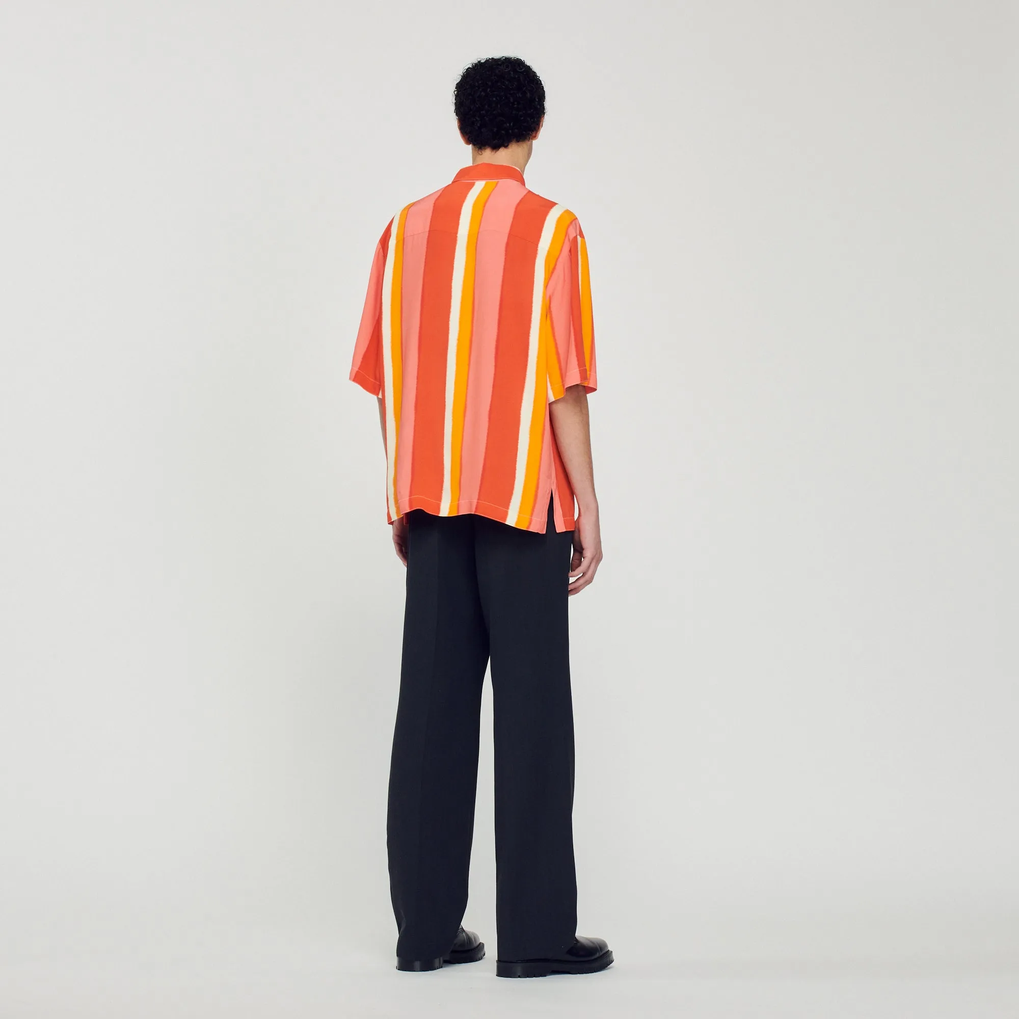 Chemise fluide rayée manches courtes