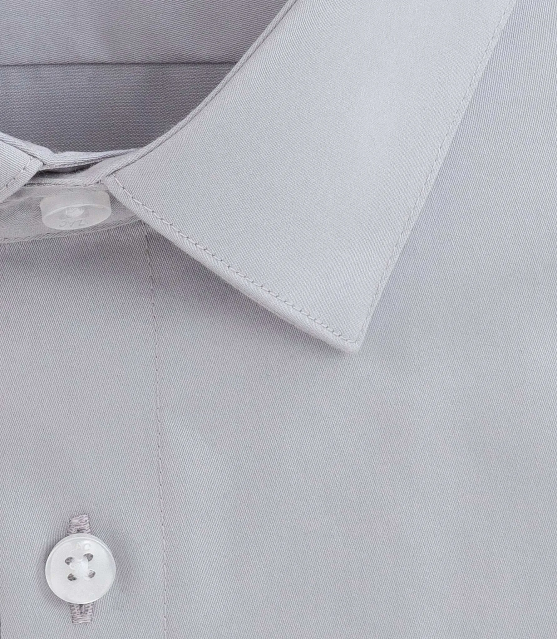 Chemise slim en satin de coton gris Satinslim