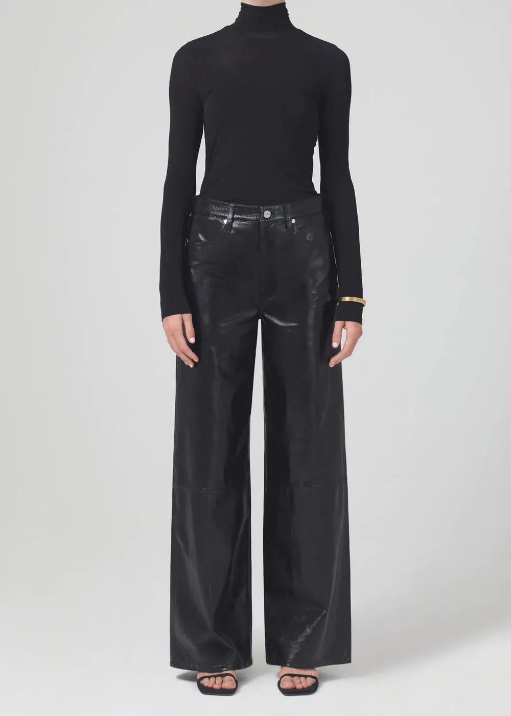 Citizens of Humanity - Annina Taille Haute Jambe Large Cuir Verni