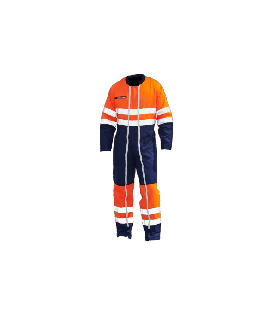 COMBINAISON DF HV EN 20471 MARINE/ORANGE PVB