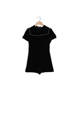 Combinaison short en velours