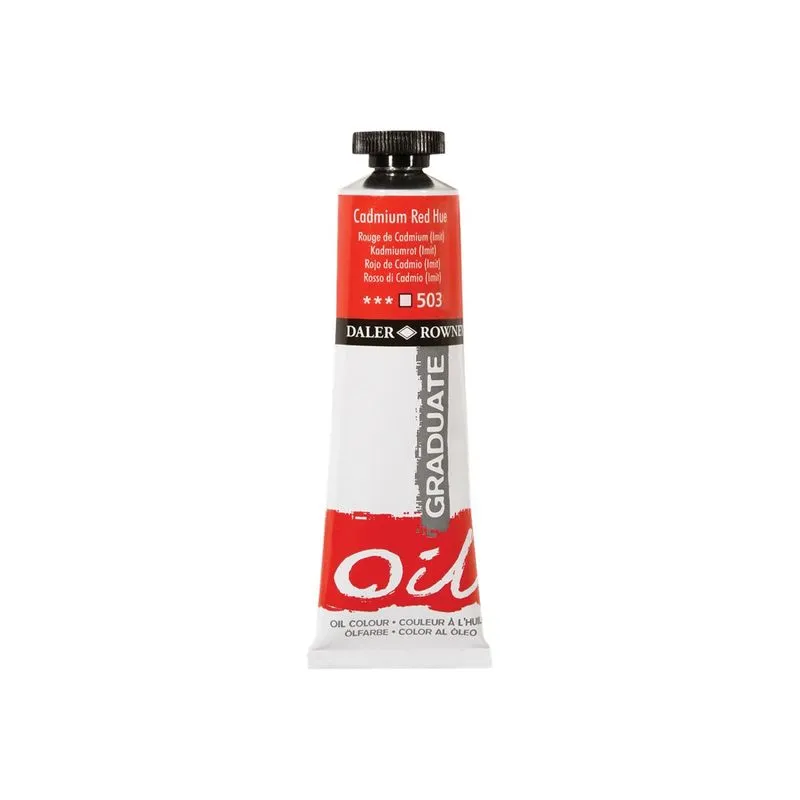 Daler-Rowney Graduate 503 - Peinture à huile - 38 ml - rouge cadium