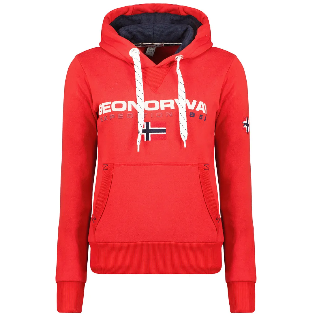 Geographical Norway Goliver Femme - Sweat Passe-Tête Rouge