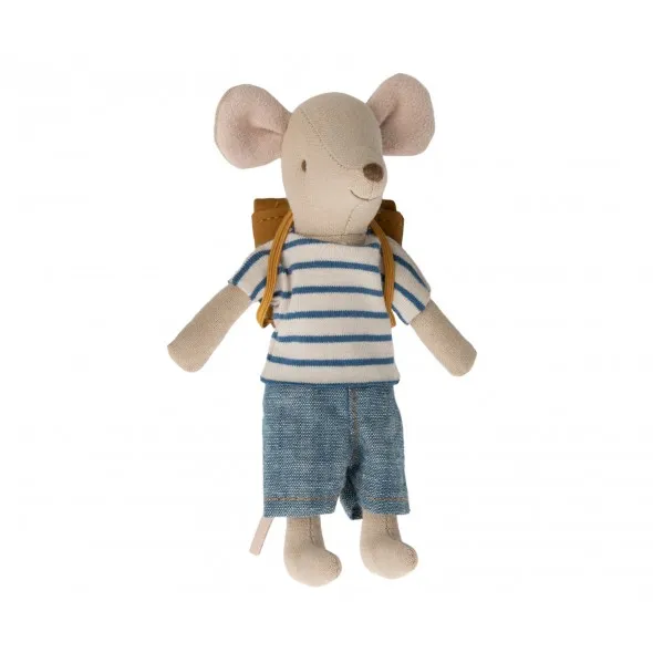 Grande frère souris - Tricycle mouse with bag - MAILEG - Perlin Paon Paon
