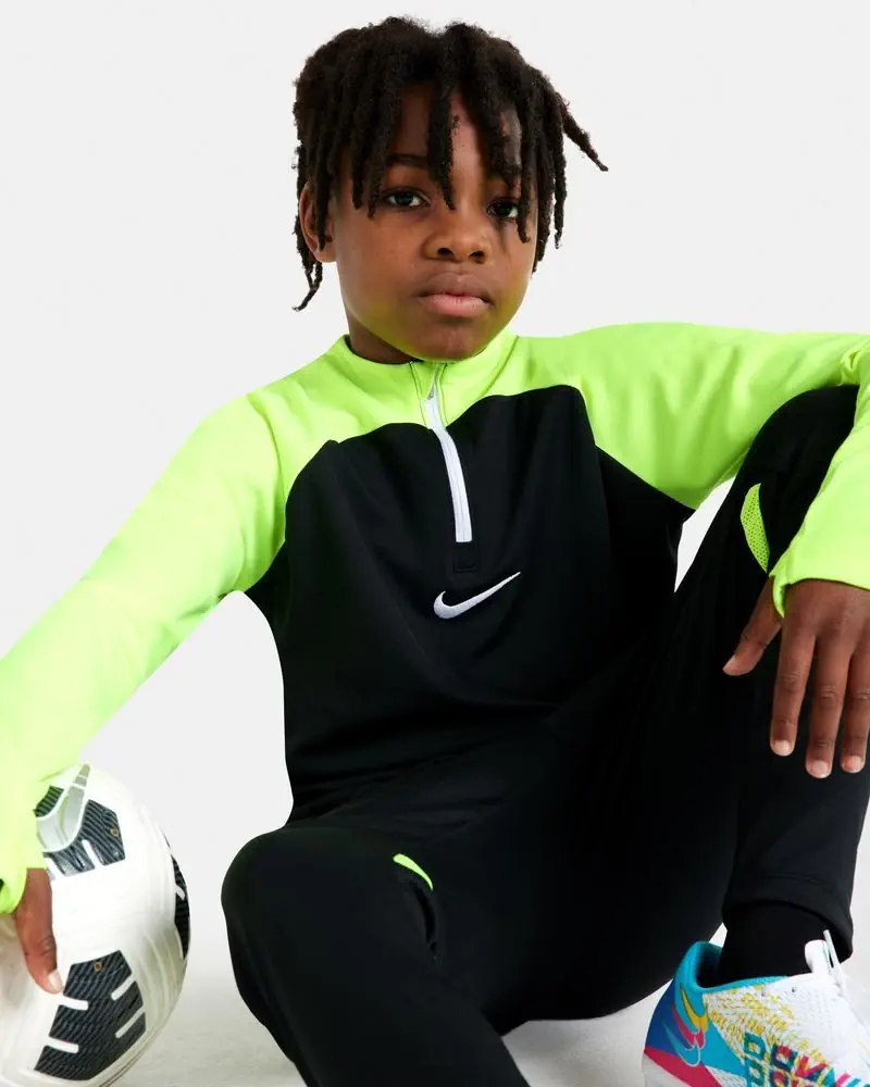 Haut d'entrainement 1/4 Zip Nike Academy Pro Noir & Jaune Fluo pour enfant