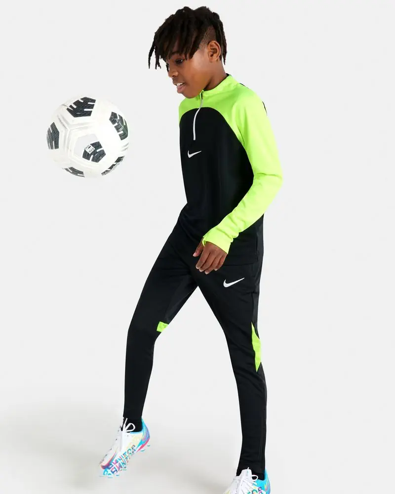 Haut d'entrainement 1/4 Zip Nike Academy Pro Noir & Jaune Fluo pour enfant