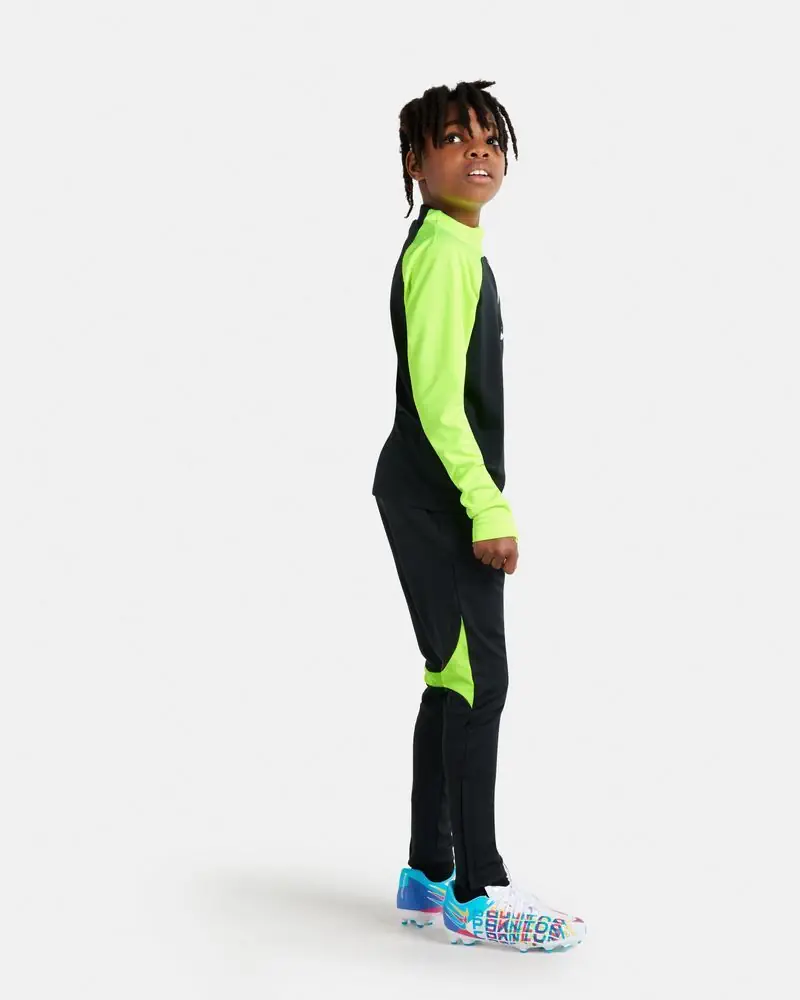 Haut d'entrainement 1/4 Zip Nike Academy Pro Noir & Jaune Fluo pour enfant