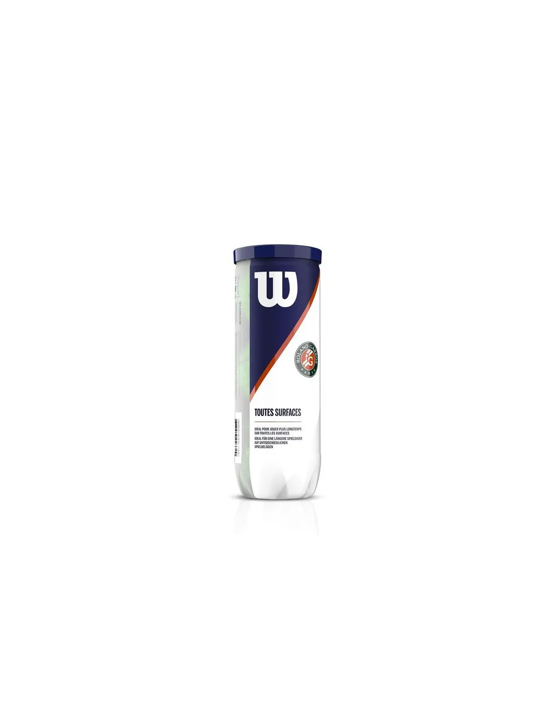 Jeu de 3 balles de tennis Roland Garros All Court Wilson 