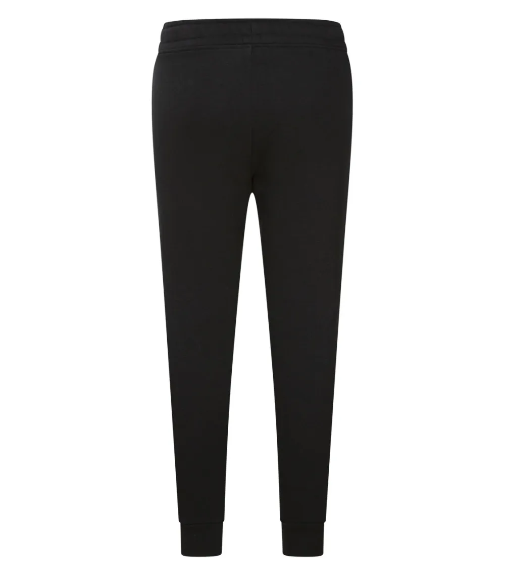 Jogging coupe regular fit Junior Garçon Boss en coton noir taille élastiquée