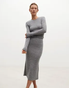 Jupe en laine mérinos pour femme