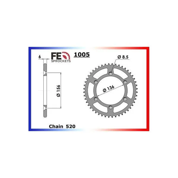 KIT CHAINE FE 200.AJP '04/13 12X50 RX/XW.SR