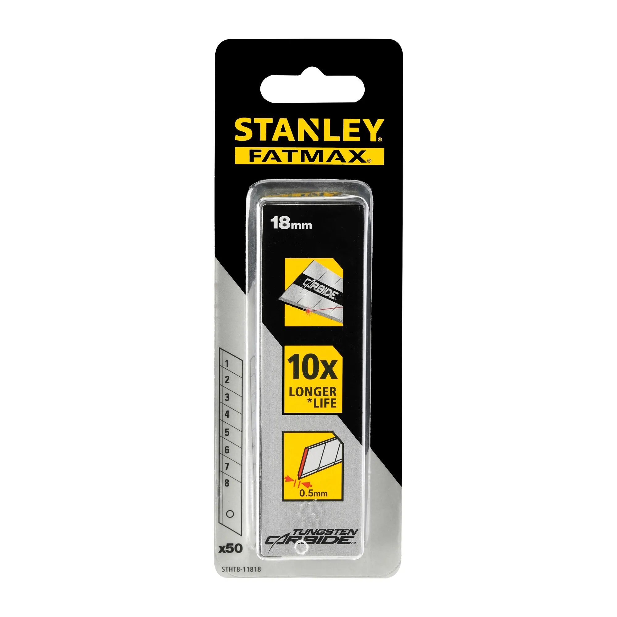 Lames de cutter STANLEY® FATMAX® CARBIDE™ 18 mm x 50