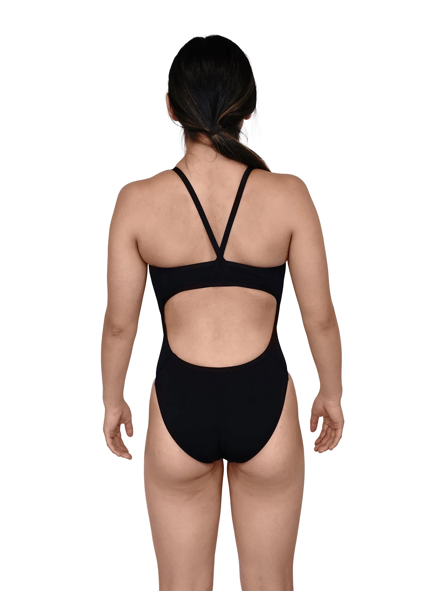 Maillot de bain une-pièce Sport Back pour femmes - Noir