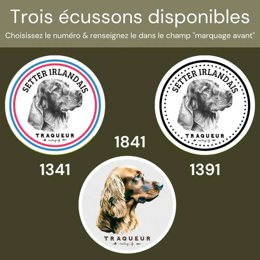 Polo Homme Ecusson Setter Irlandais