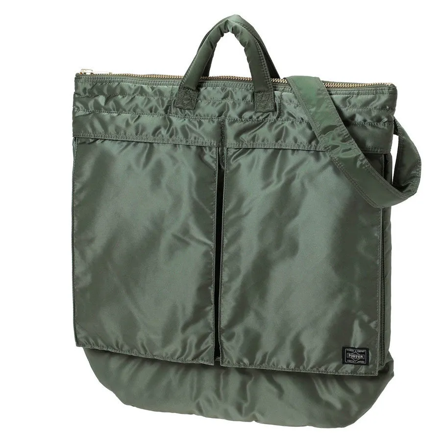 Porter Yoshida Co Tanker 2 Way Helmet Bag Sage Green
