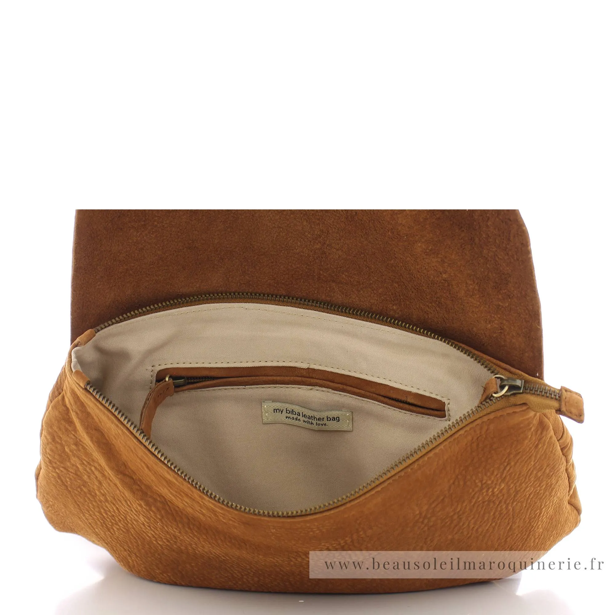 Sac bandoulière Biba Arlee en cuir à rabat arrondi ARE3L