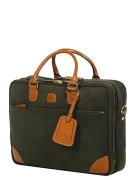 Sac ordinateur Bric's Life 14 pouces  2 compartiments Olive  BLF15130.378  BLF15130378