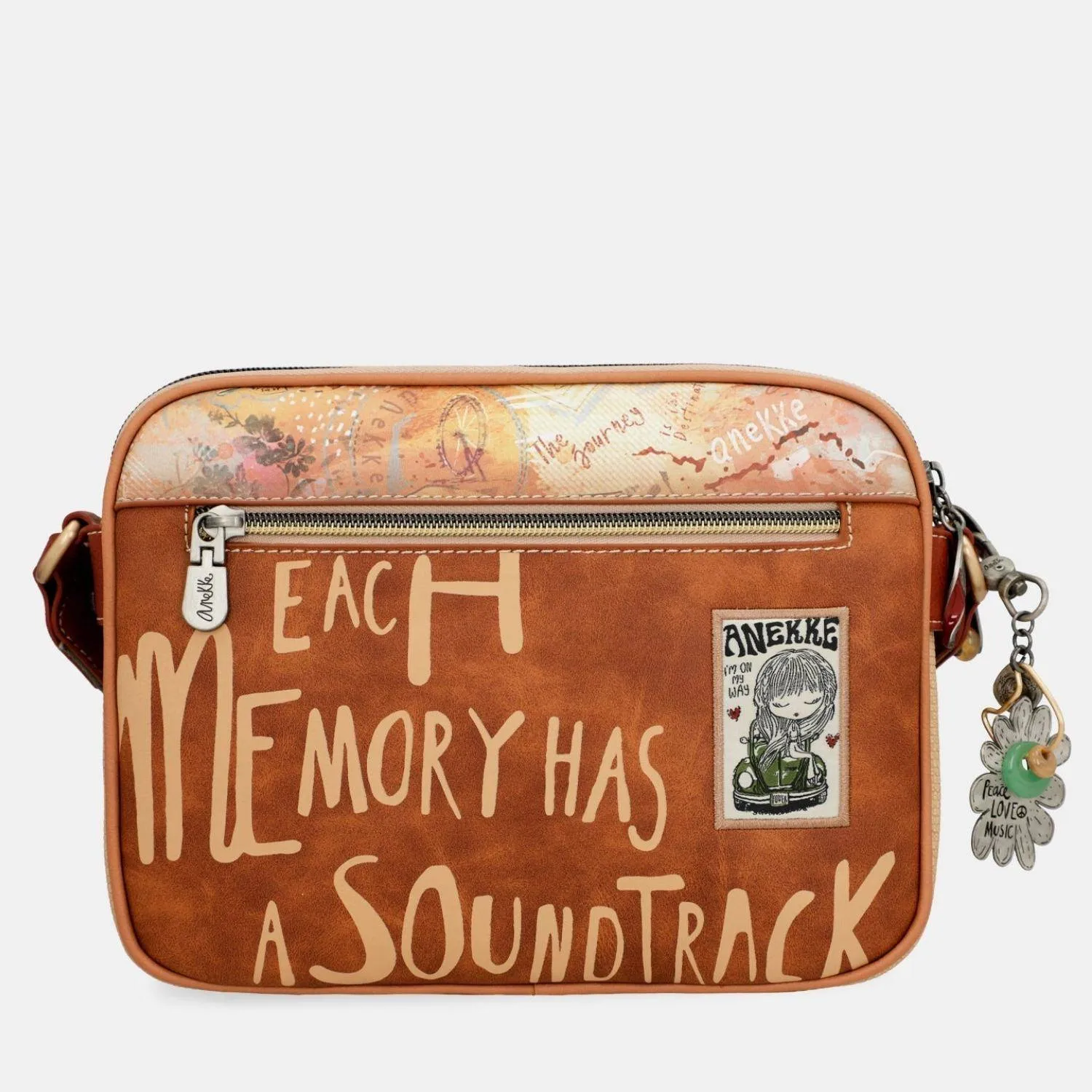 Sac porté bandoulière Anekke Peace & Love illustré 38833