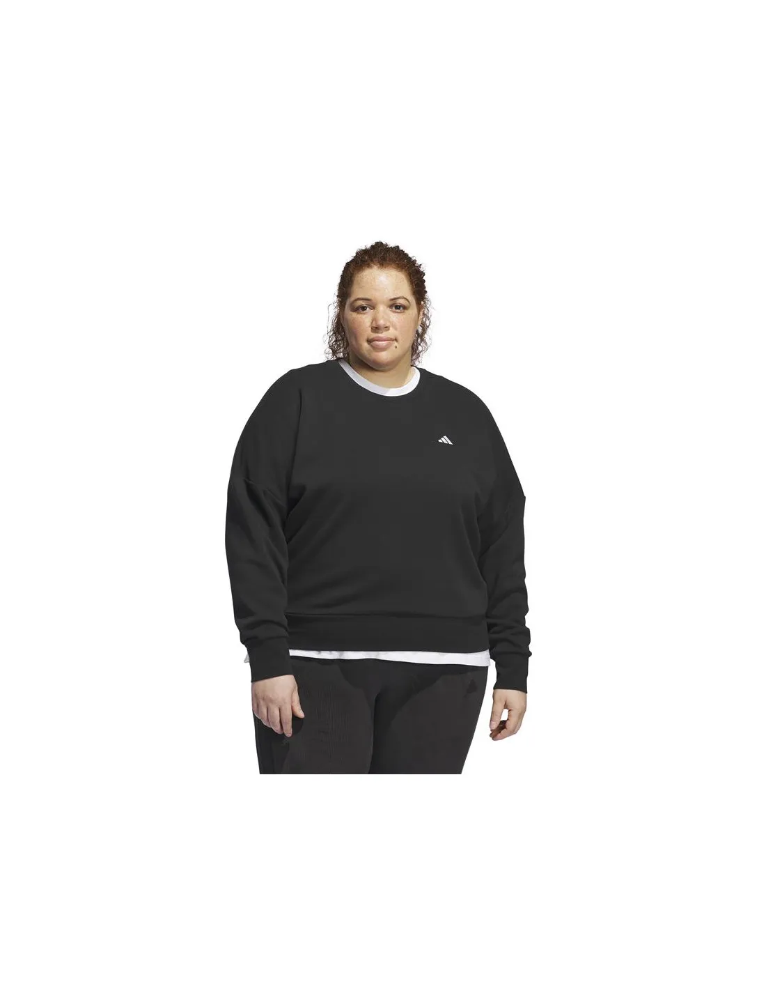 Sweat adidas Femme Essentials Petit logo Feel Cozy Inclusive Noir/Blanc