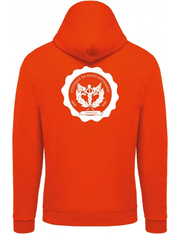 Sweat-shirt à capuche IFSI d'Amboise - Orange
