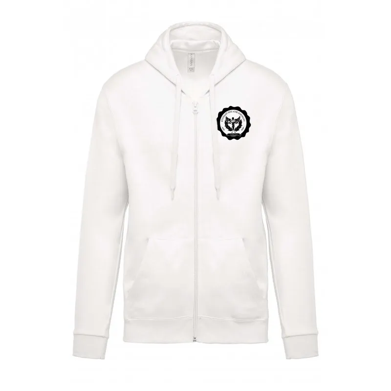 Sweat-shirt à capuche zippé IFAS d'Amboise - Blanc
