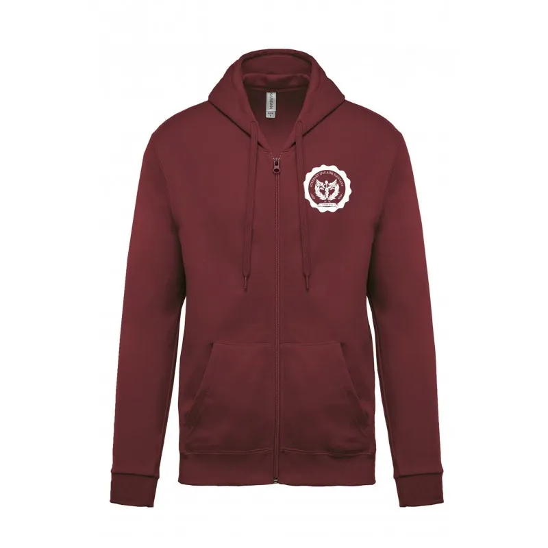 Sweat-shirt à capuche zippé IFAS d'Amboise - Bordeaux