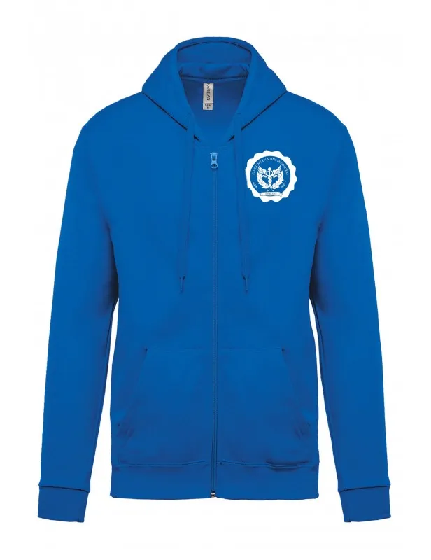 Sweat-shirt à capuche zippé IFSI d'Amboise - Bleu roi clair