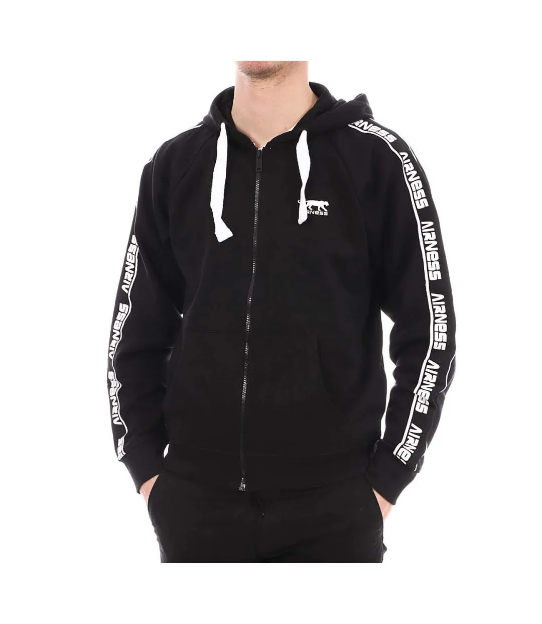 Sweat zippé noir homme Airness Zipp