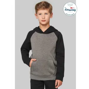 Sweat à capuche bicolore enfant (Marquage)