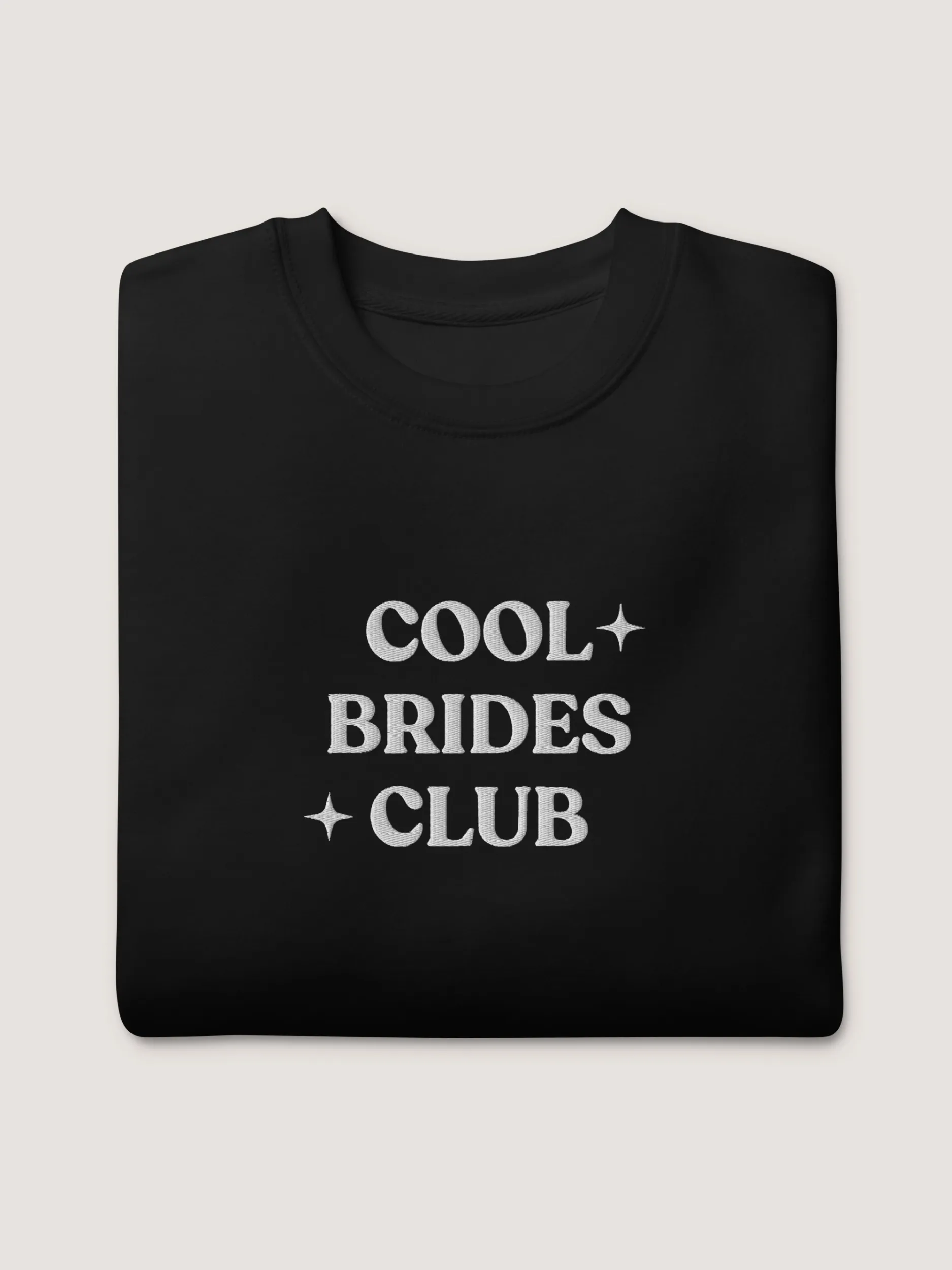 Sweatshirt mariage brodé Cool Brides Club – Black