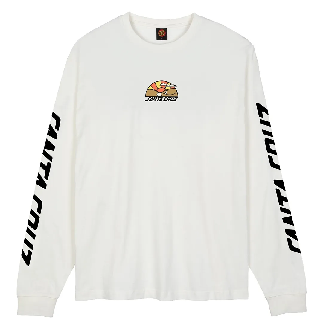 T-shirt manches longues : SANTA CRUZ PATHWAY LS TEE Optic White - Bamboo Skateshop