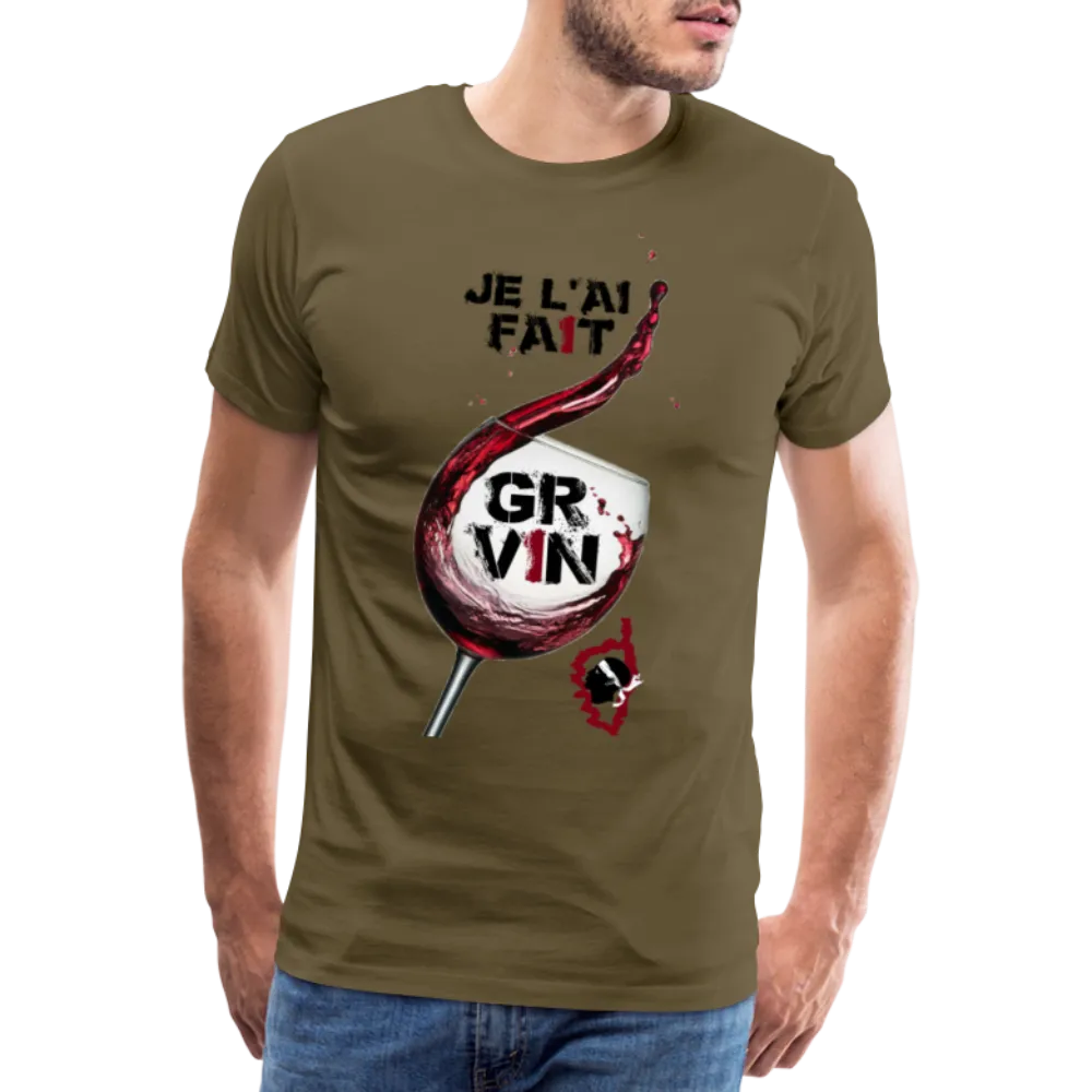 T-shirt Premium Homme GR Vin Je l'ai Fait
