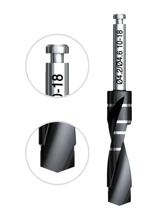 Twist Step Drill 4.2/4.6 10-18 mm