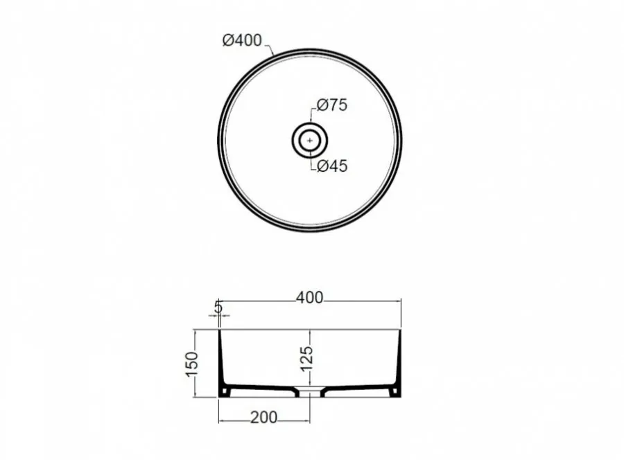 Vasque céramique ronde CIOTOLA Blanc mat | CI40624