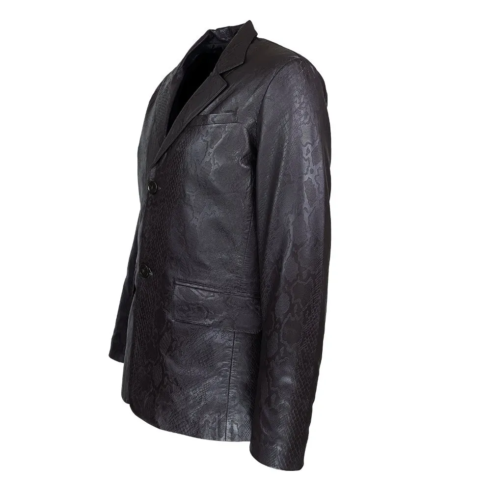veste homme cuir blazer ferrara brown